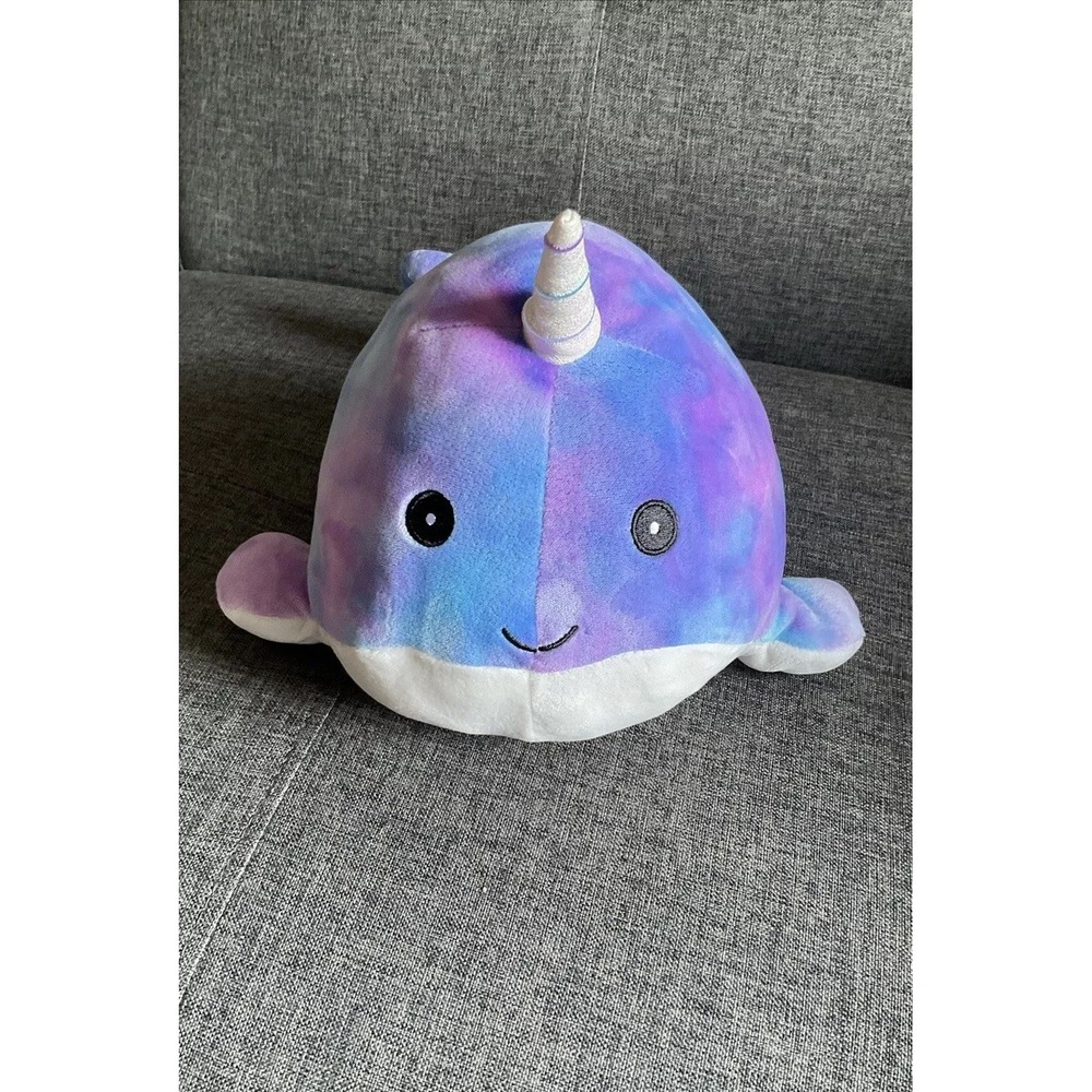 Squishmallows Narwhal 12" Q042 Tie Dye Purple Blue Pink 2019